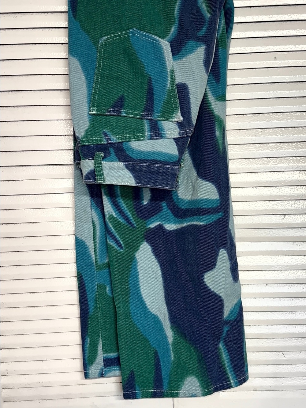 Blue & Green Camo Cargo Pants